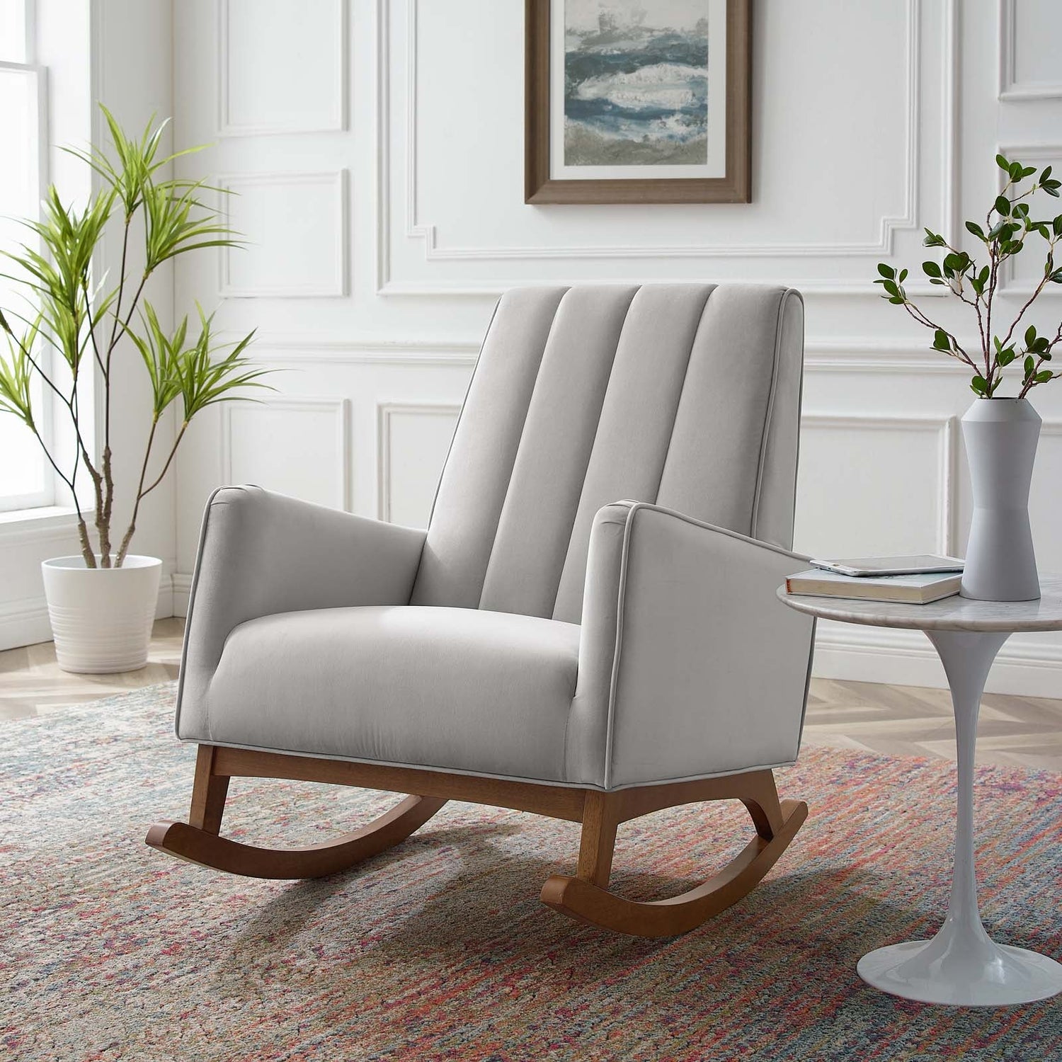 Sway Performance Velvet Rocking Chair By HouseBean