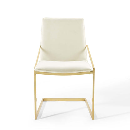 Pitch Dining Armchair Performance Velvet Set of 2 by Modway
