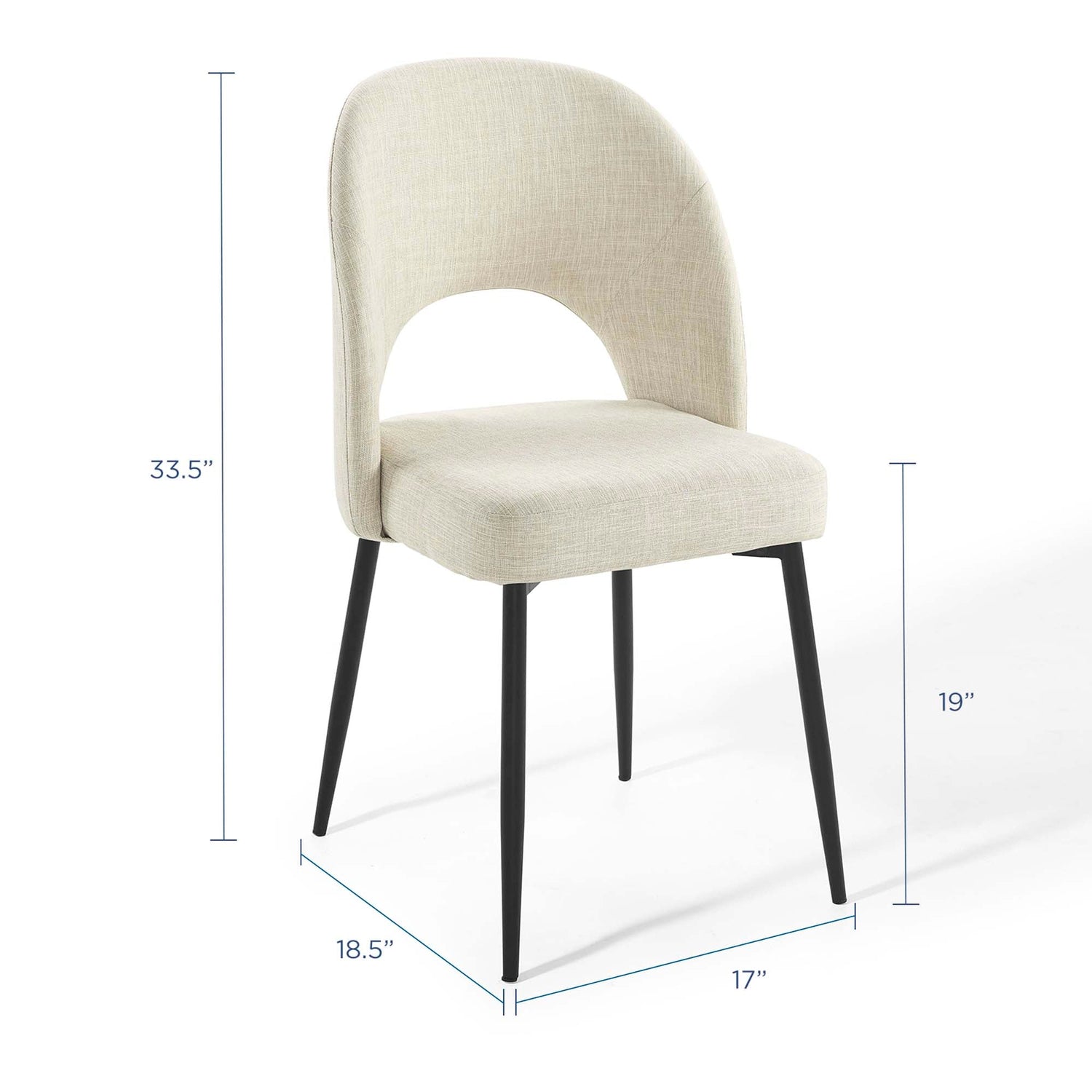Rouse Dining Side Chair Upholstered Fabric Set of 2 by Modway
