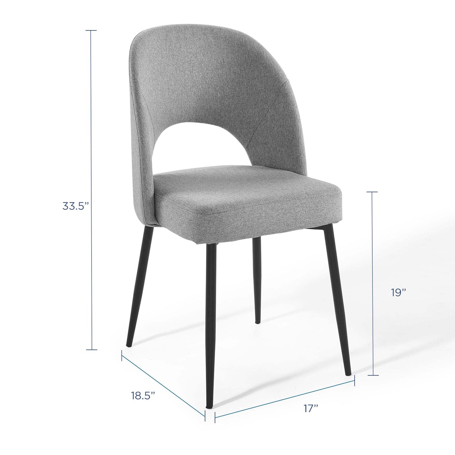 Rouse Dining Side Chair Upholstered Fabric Set of 2 by Modway