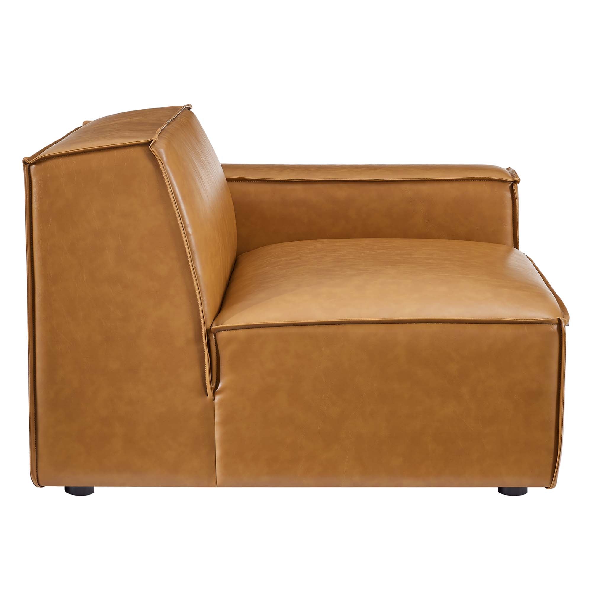 Restore Right-Arm Vegan Leather Sectional Sofa Chair by Modway