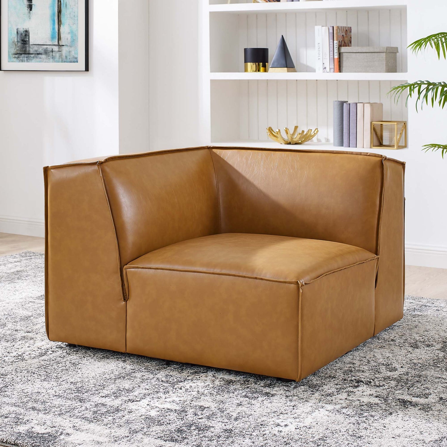 Restore Vegan Leather Sectional Sofa Corner Chair by Modway