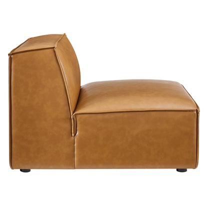 Restore Vegan Leather Sectional Sofa Armless Chair by Modway