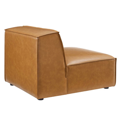 Restore Vegan Leather Sectional Sofa Armless Chair by Modway