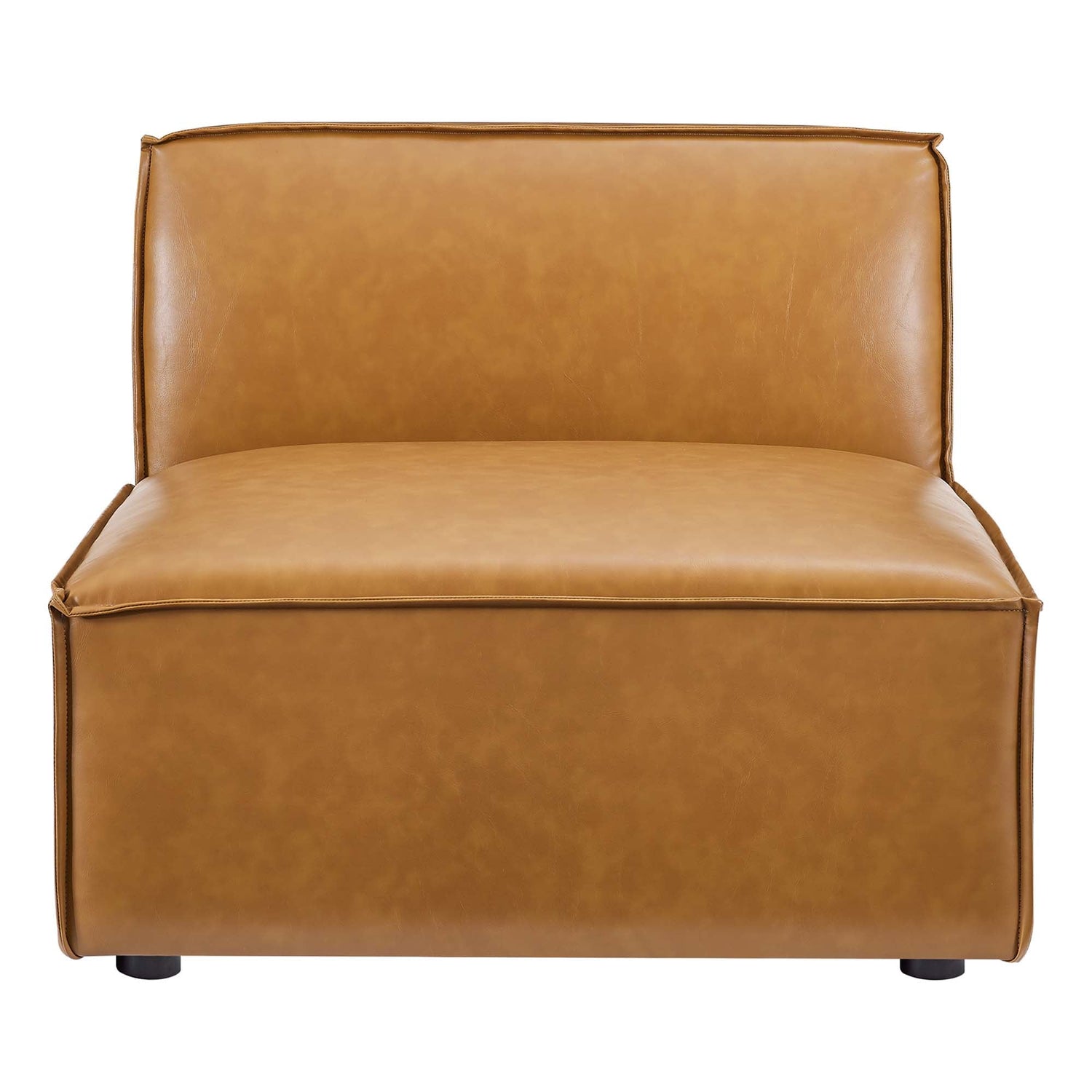 Restore Vegan Leather Sectional Sofa Armless Chair by Modway