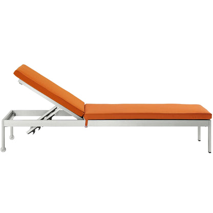 Shore Outdoor Patio Aluminum Chaise with Cushions by Modway