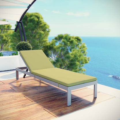Shore Outdoor Patio Aluminum Chaise with Cushions by Modway