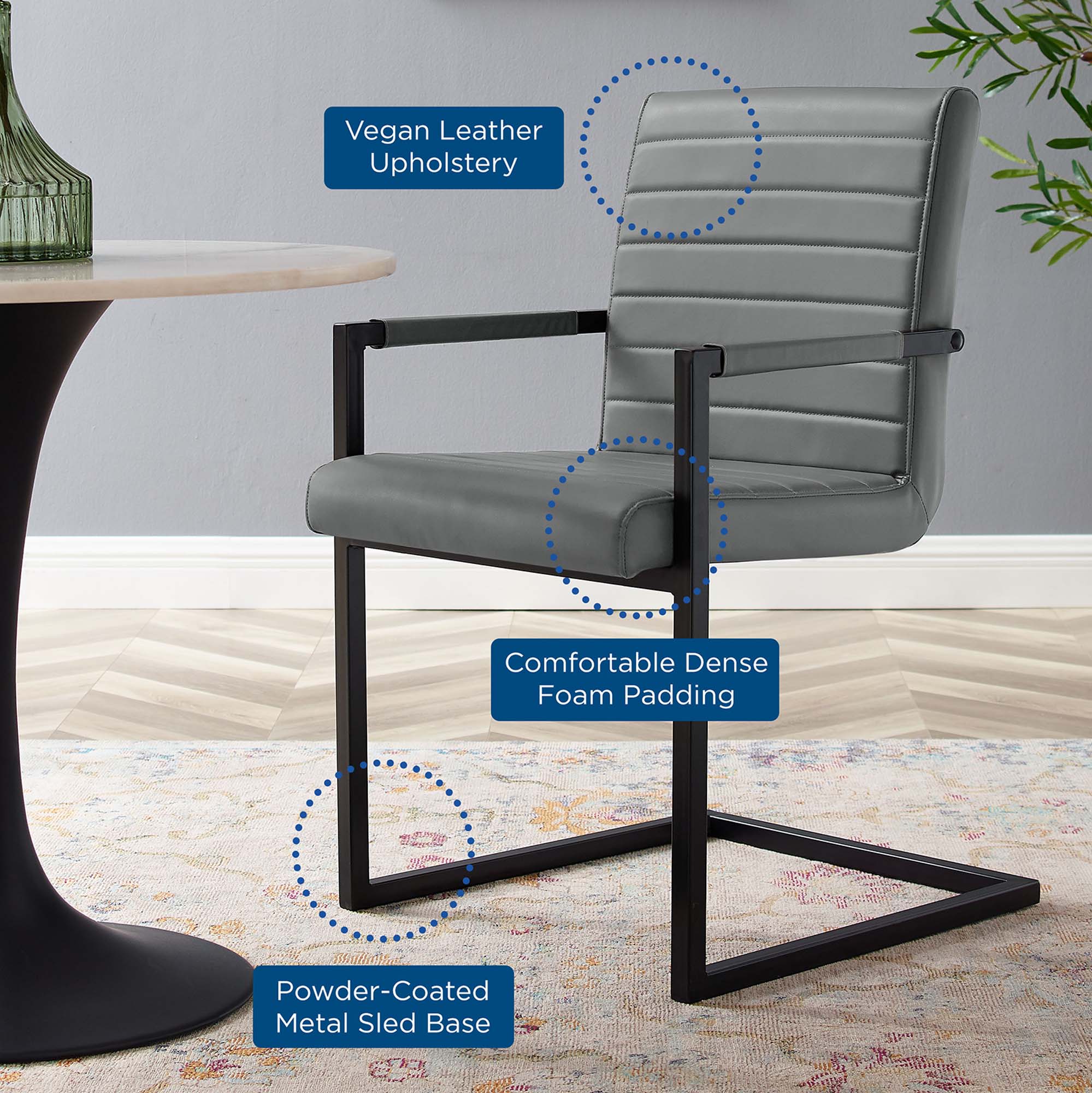 Savoy Vegan Leather Dining Chairs - Set of 2 by Modway