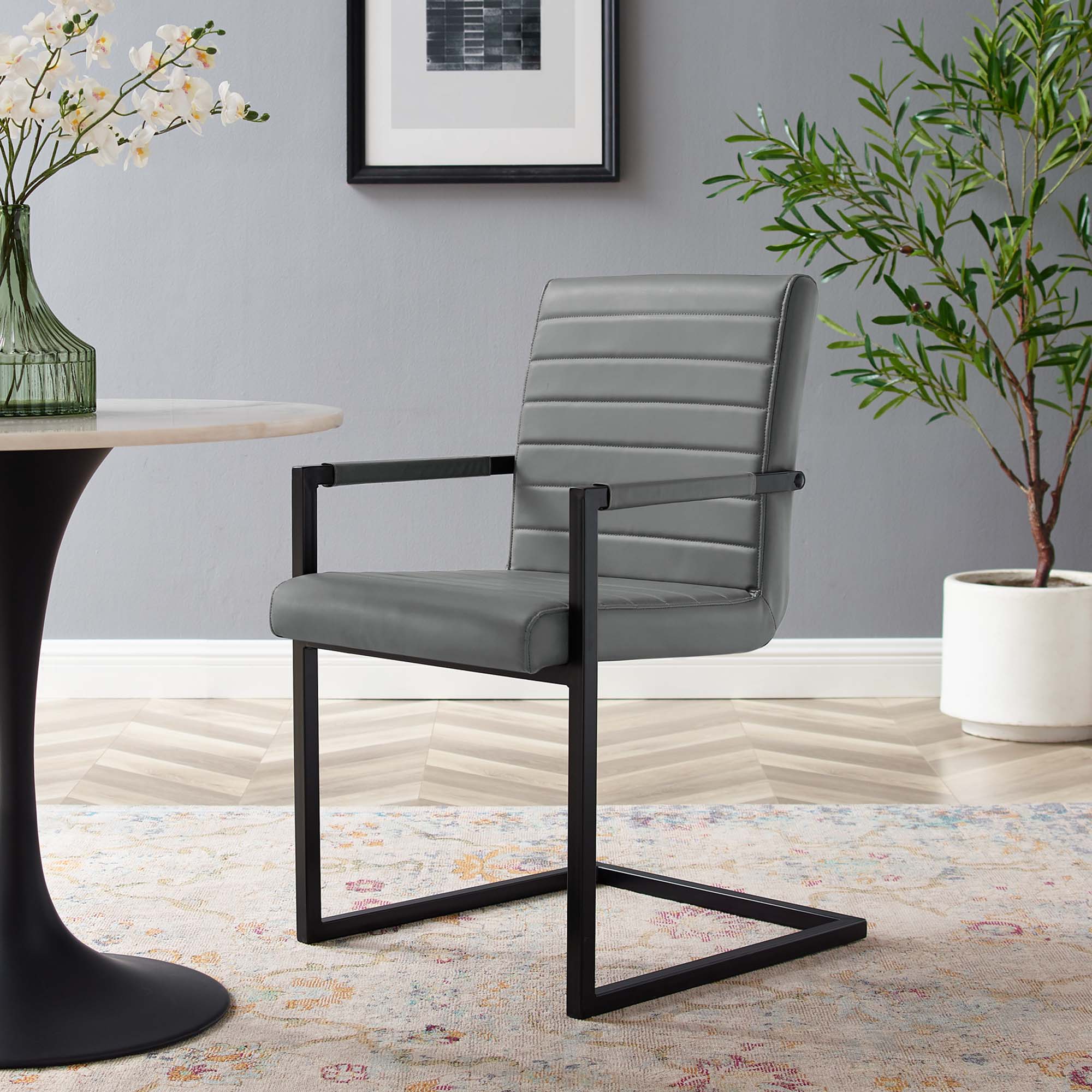 Savoy Vegan Leather Dining Chairs - Set of 2 by Modway