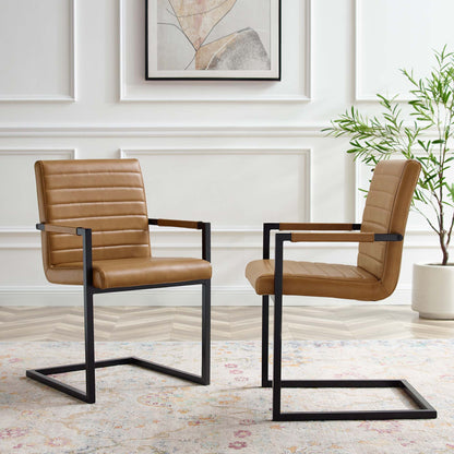 Savoy Vegan Leather Dining Chairs - Set of 2 by Modway