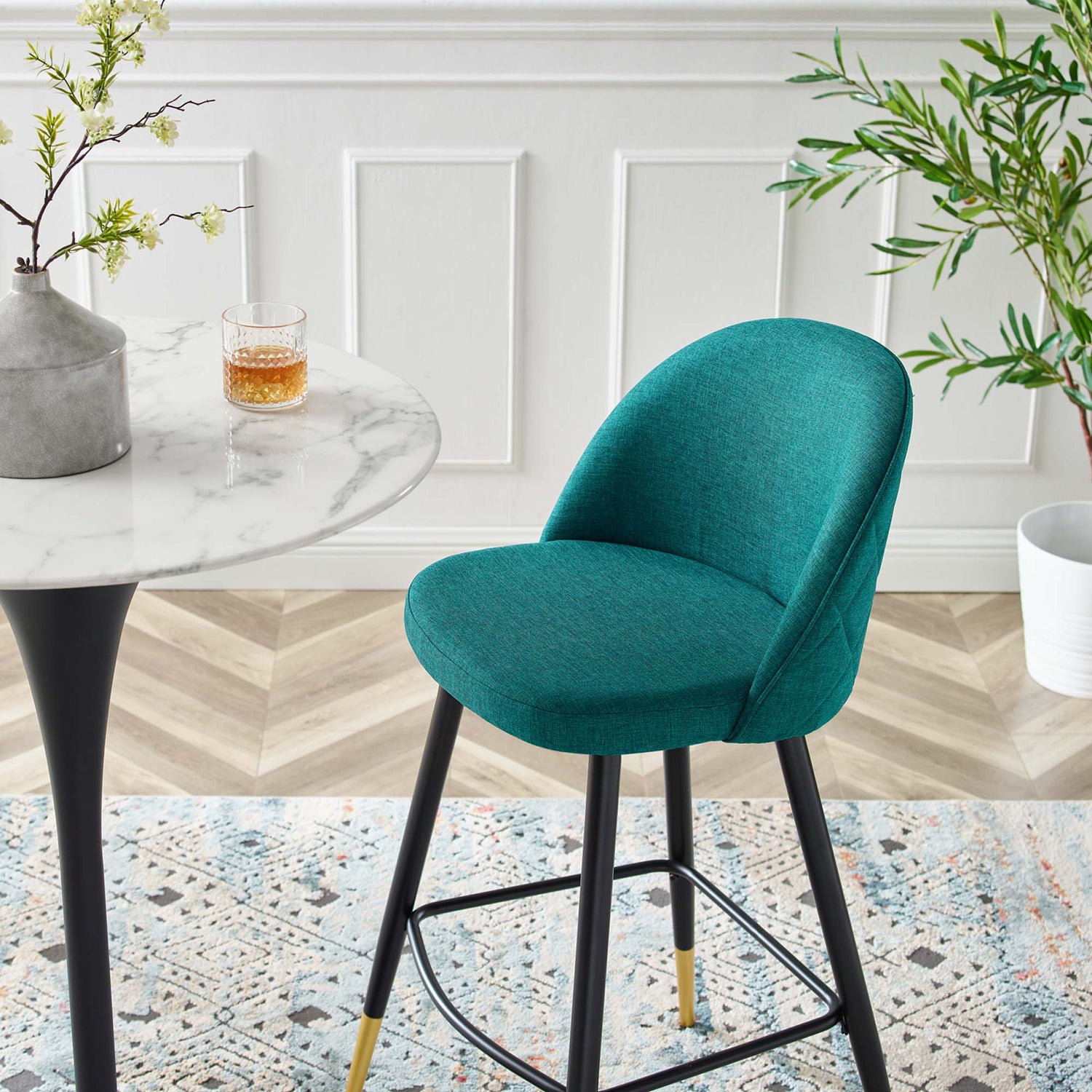 Cordial Fabric Bar Stools - Set of 2 by Modway
