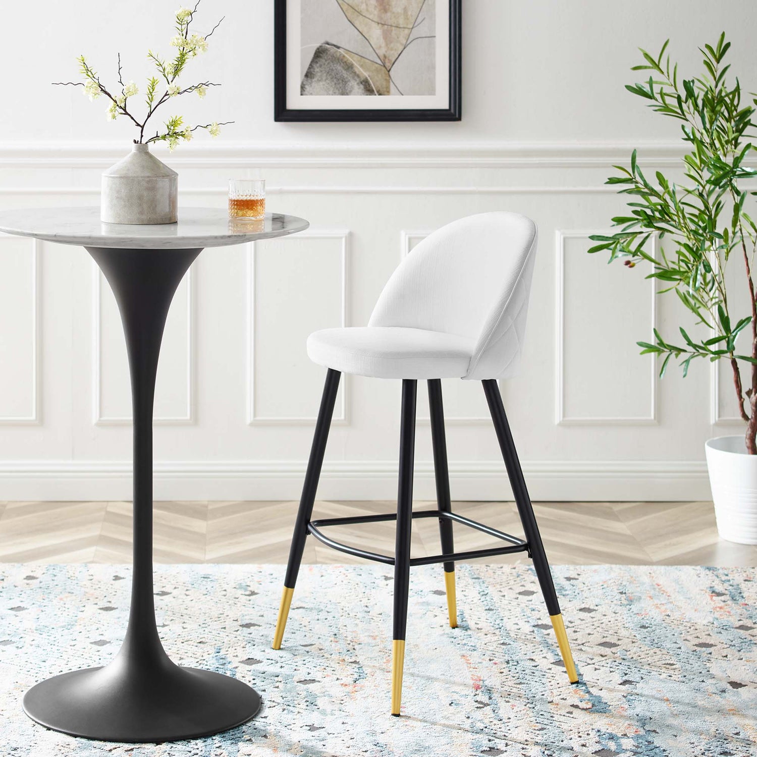 Cordial Fabric Bar Stools - Set of 2 by Modway