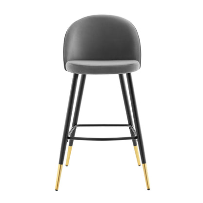 Cordial Performance Velvet Bar Stools - Set of 2 by Modway