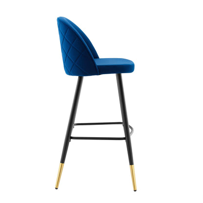 Cordial Performance Velvet Bar Stools - Set of 2 by Modway