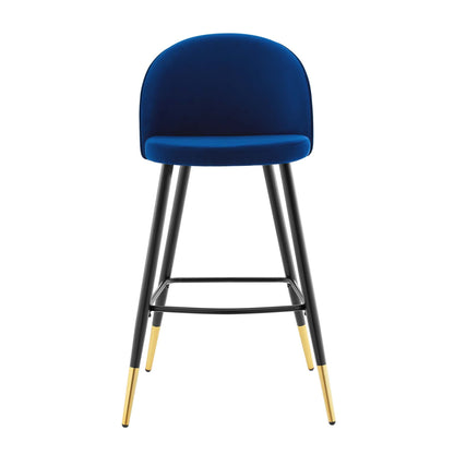Cordial Performance Velvet Bar Stools - Set of 2 by Modway