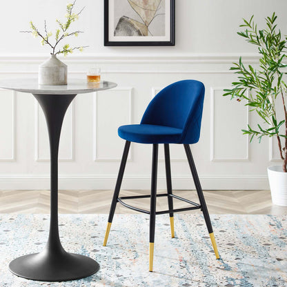 Cordial Performance Velvet Bar Stools - Set of 2 By HouseBean