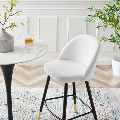Cordial Performance Velvet Bar Stools - Set of 2 by Modway