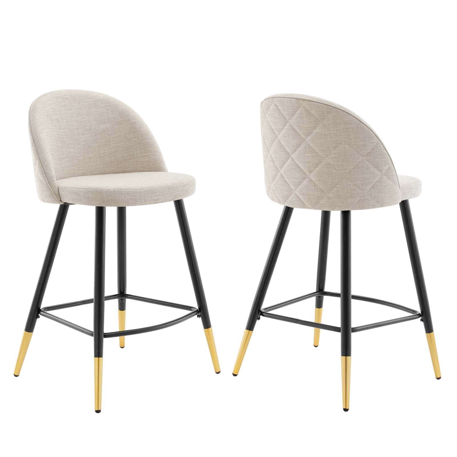 Cordial Fabric Counter Stools - Set of 2 By HouseBean