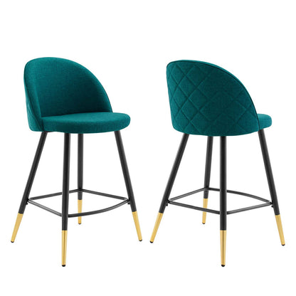 Cordial Fabric Counter Stools - Set of 2 By HouseBean