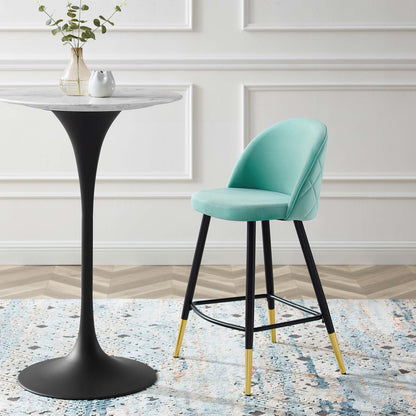 Cordial Performance Velvet Counter Stools - Set of 2 By HouseBean