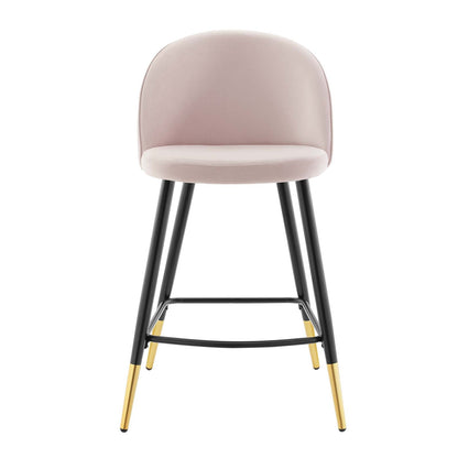 Cordial Performance Velvet Counter Stools - Set of 2 By HouseBean