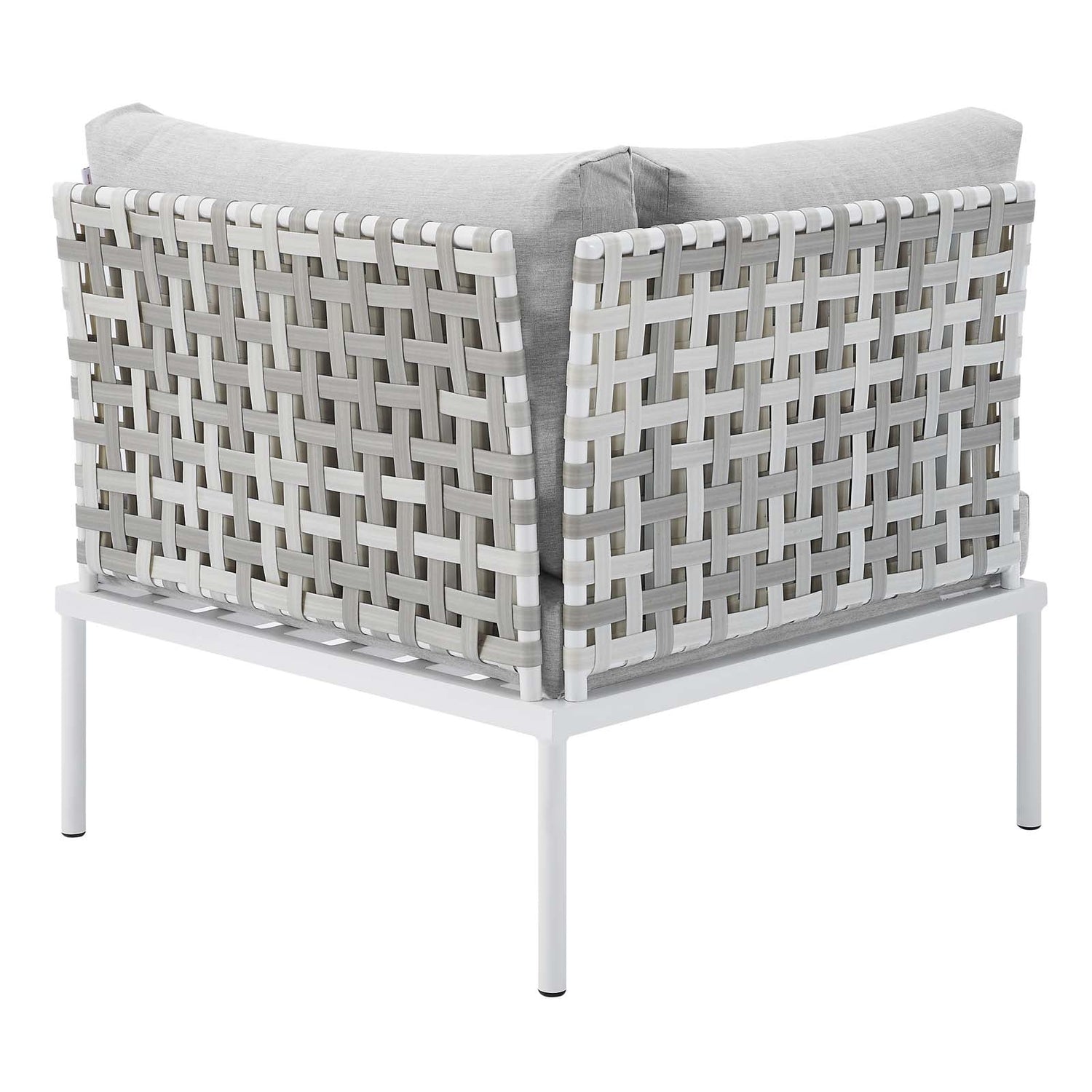 Harmony Sunbrella¬¨√Ü Basket Weave Outdoor Patio Aluminum Corner Chair By HouseBean