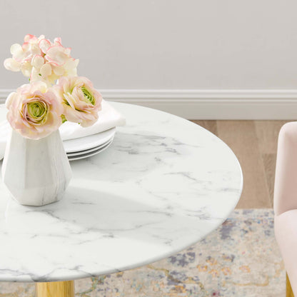 Verne 28&quot; Artificial Marble Dining Table by Modway