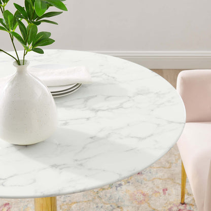 Verne 35&quot; Artificial Marble Dining Table by Modway