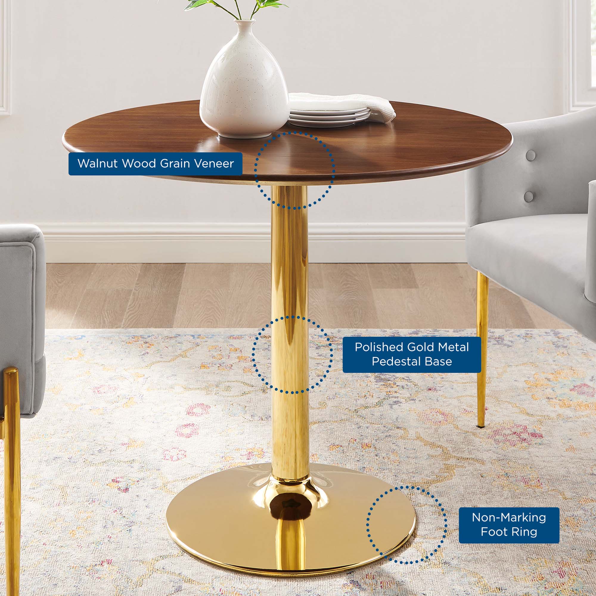 Verne 35&quot; Dining Table by Modway