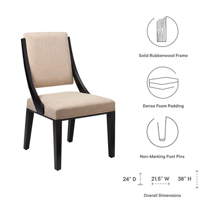 Cambridge Upholstered Fabric Dining Chairs - Set of 2 by Modway