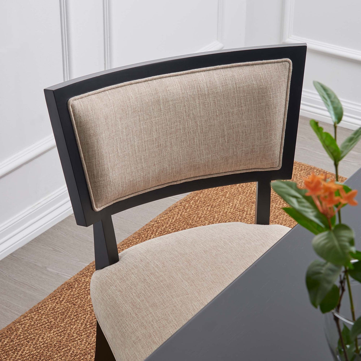 Pristine Upholstered Fabric Dining Chairs Set of 2 by Modway
