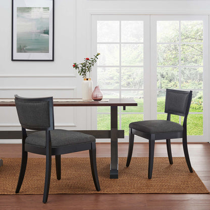 Pristine Upholstered Fabric Dining Chairs Set of 2 by Modway