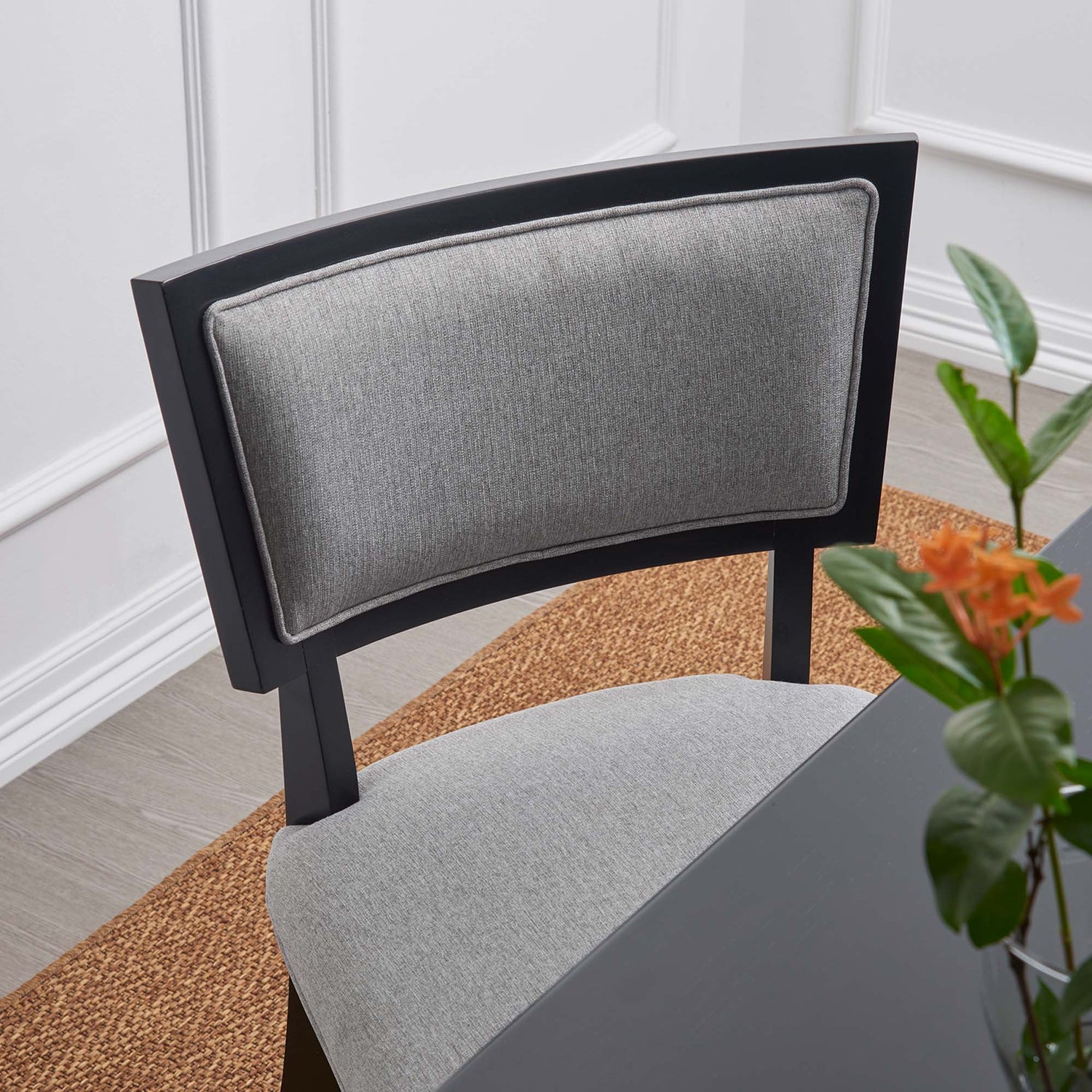 Pristine Upholstered Fabric Dining Chairs Set of 2 by Modway