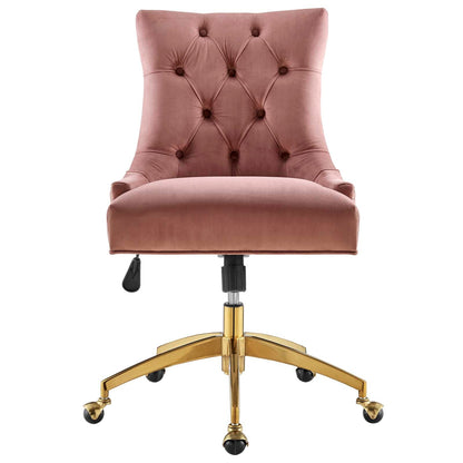 Regent Tufted Performance Velvet Office Chair By HouseBean