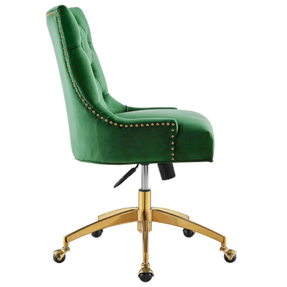 Regent Tufted Performance Velvet Office Chair By HouseBean