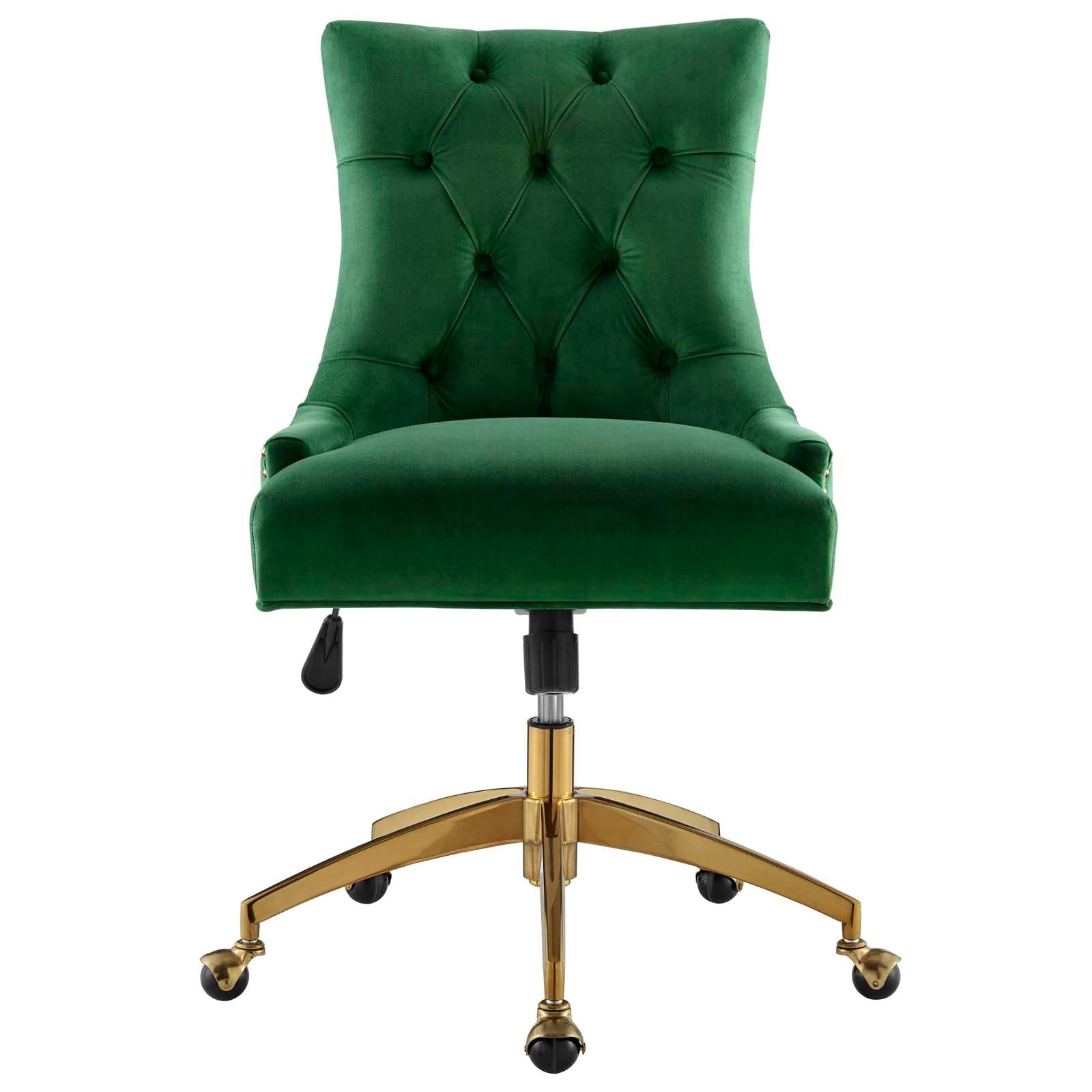 Regent Tufted Performance Velvet Office Chair By HouseBean