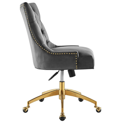 Regent Tufted Performance Velvet Office Chair By HouseBean