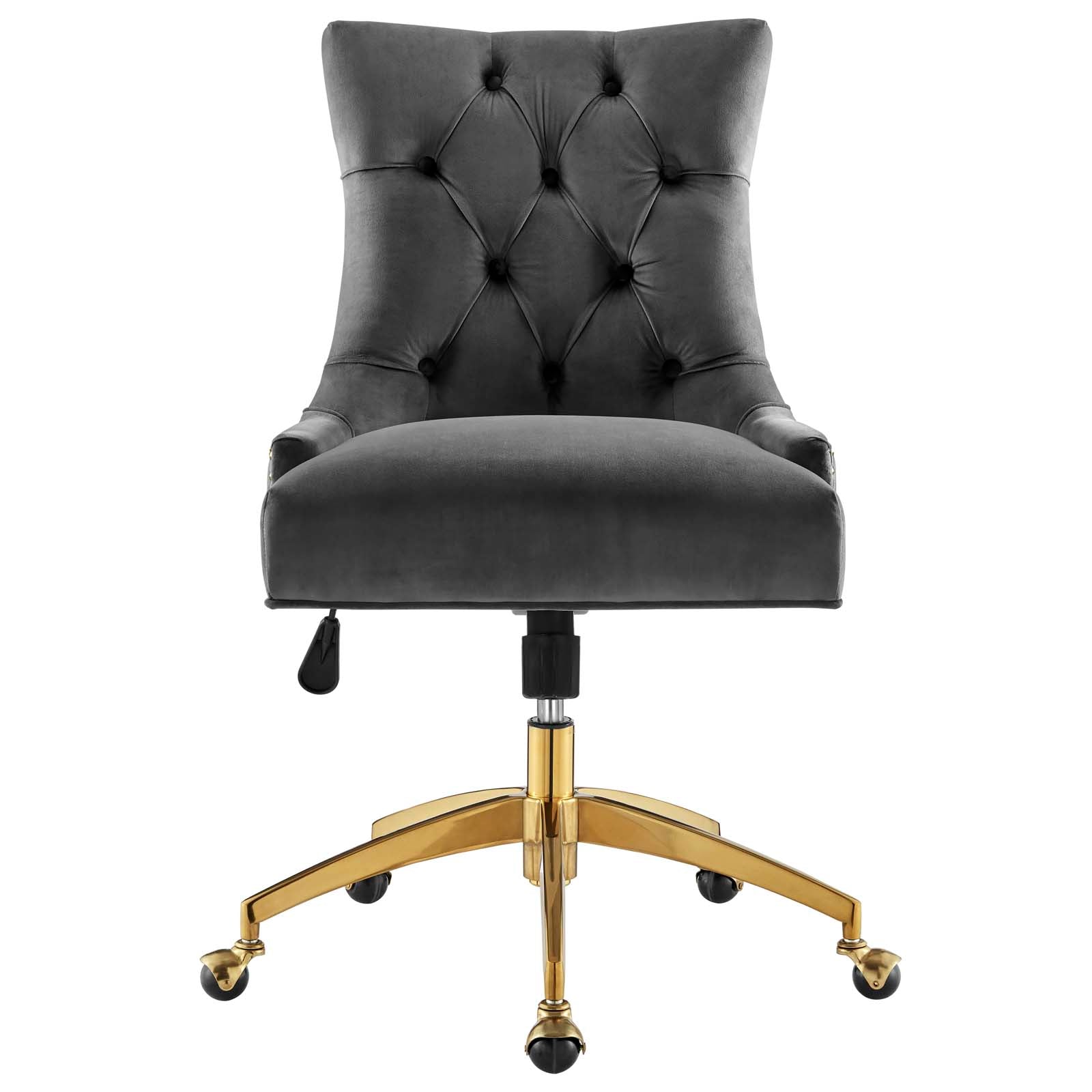 Regent Tufted Performance Velvet Office Chair By HouseBean