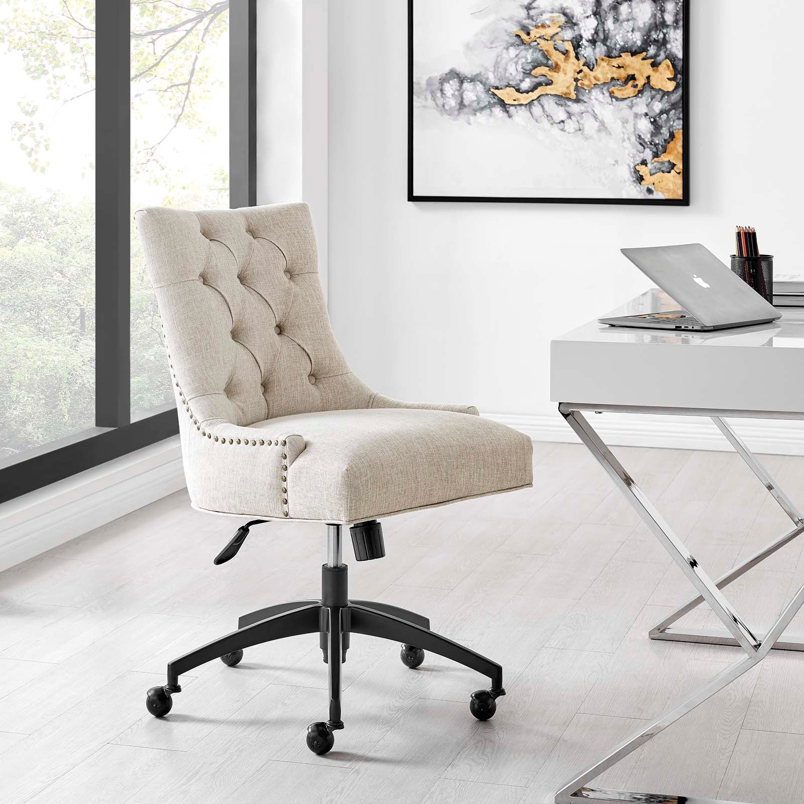 Regent Tufted Fabric Office Chair By HouseBean