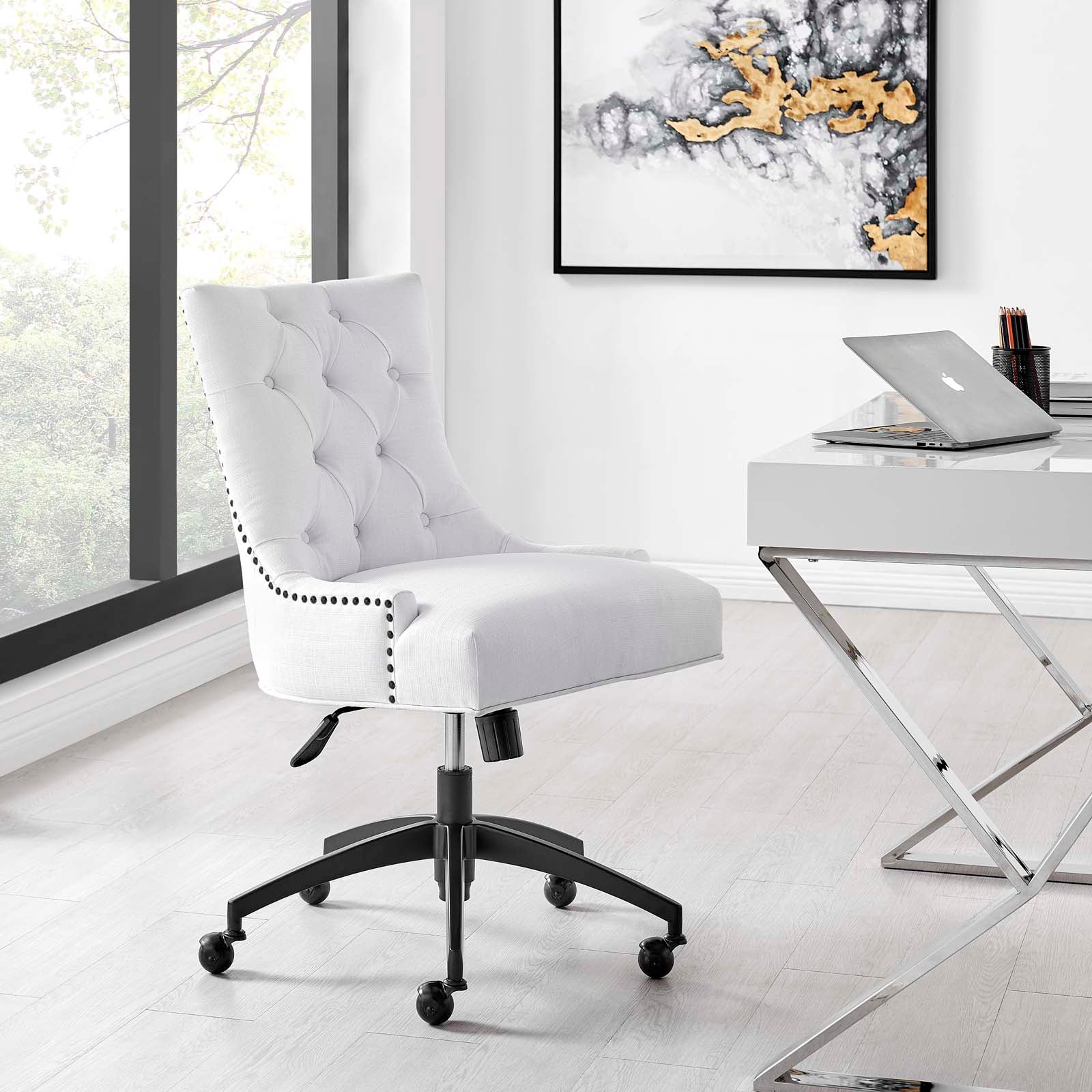 Regent Tufted Fabric Office Chair By HouseBean