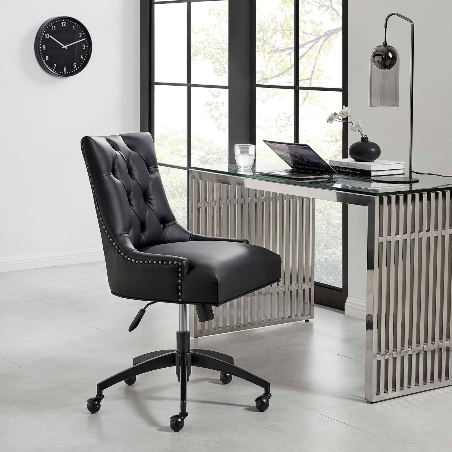 Regent Tufted Vegan Leather Office Chair By HouseBean