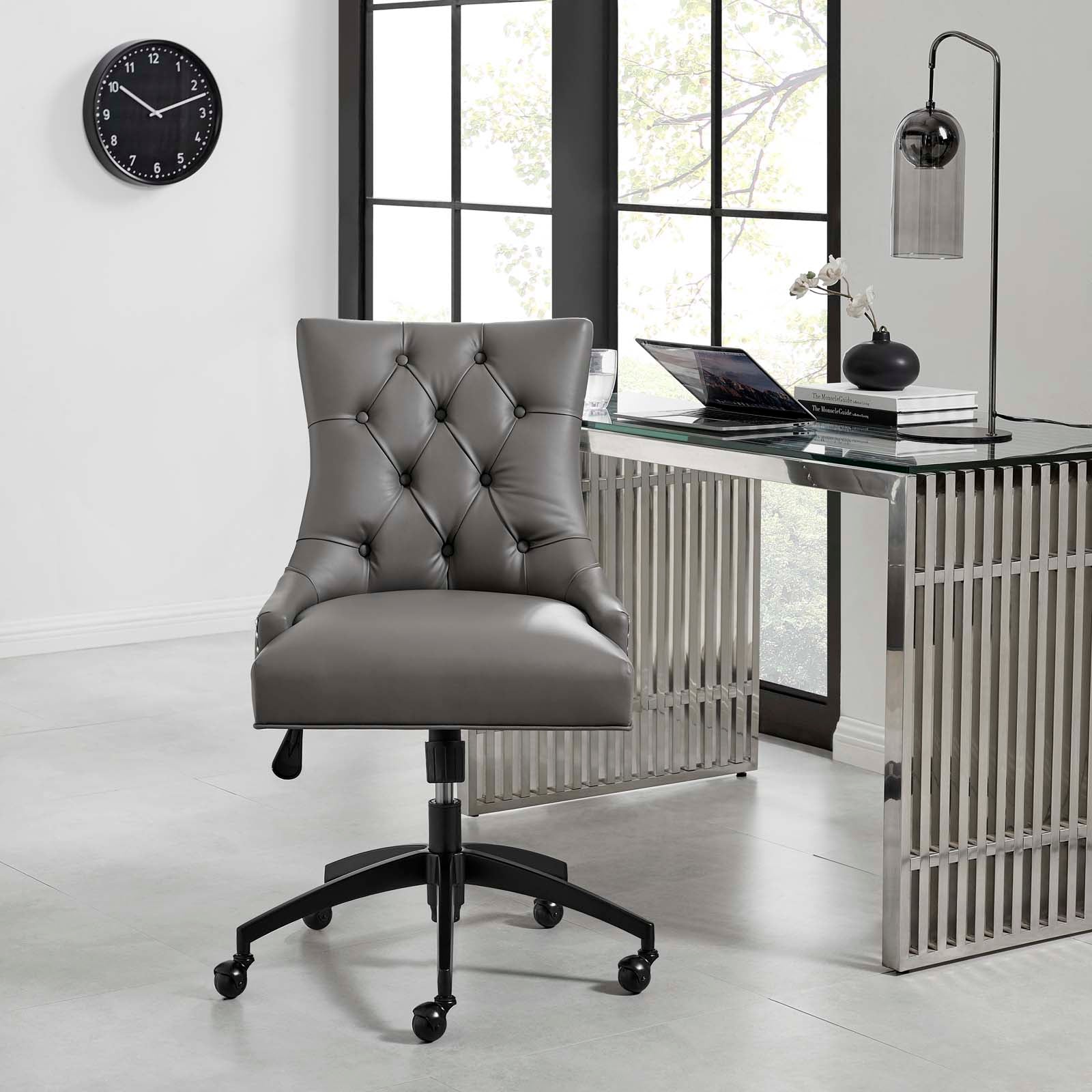 Regent Tufted Vegan Leather Office Chair By HouseBean