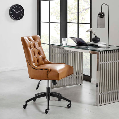 Regent Tufted Vegan Leather Office Chair By HouseBean