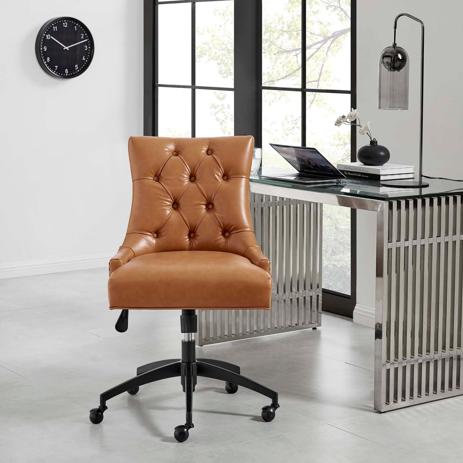 Regent Tufted Vegan Leather Office Chair By HouseBean