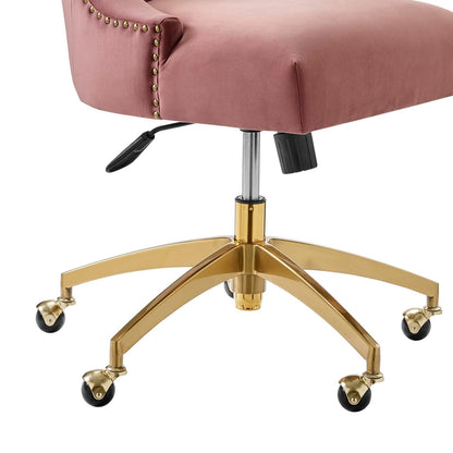 Empower Channel Tufted Performance Velvet Office Chair By HouseBean