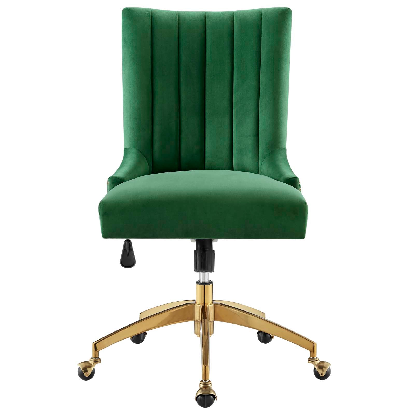 Empower Channel Tufted Performance Velvet Office Chair By HouseBean