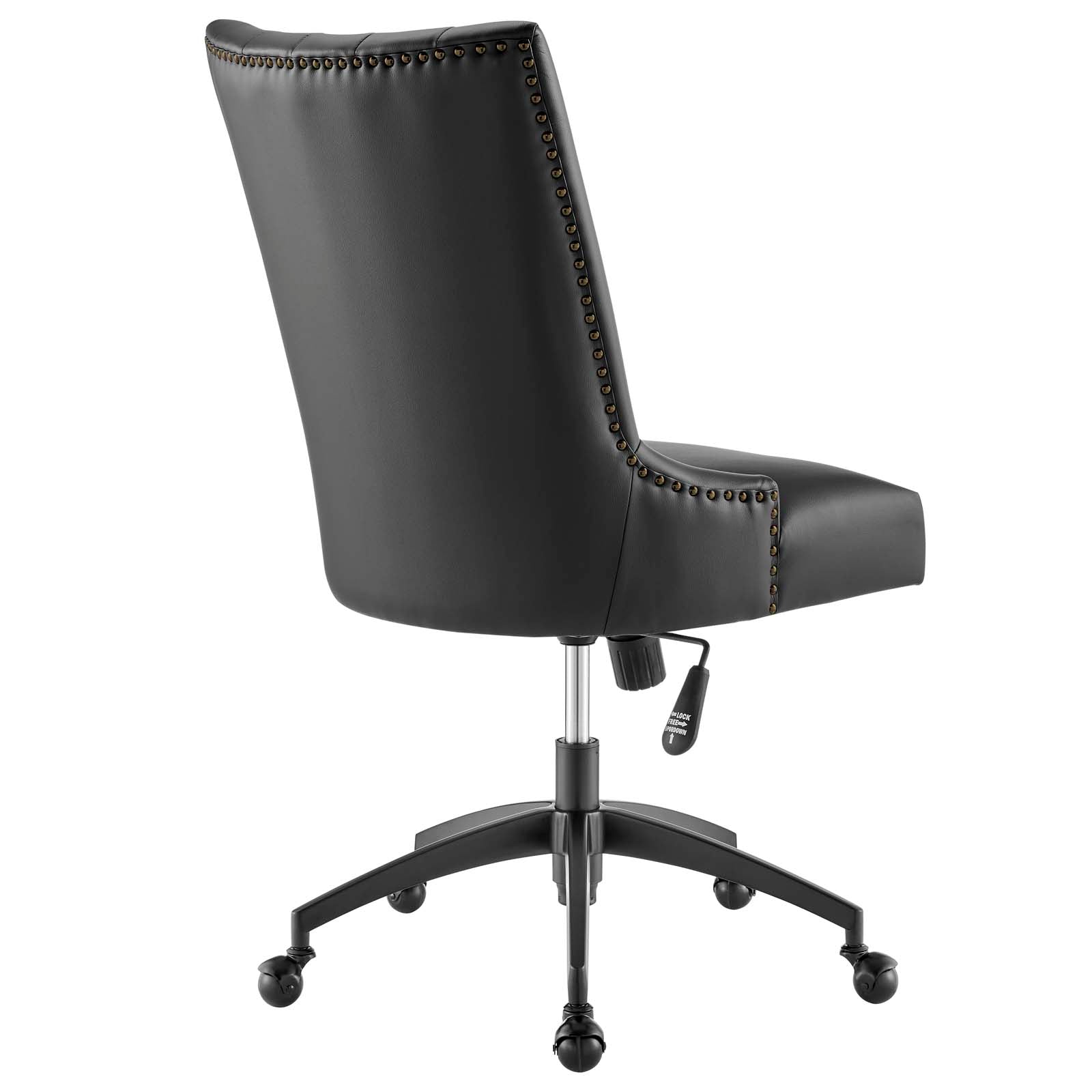 Empower Channel Tufted Vegan Leather Office Chair By HouseBean