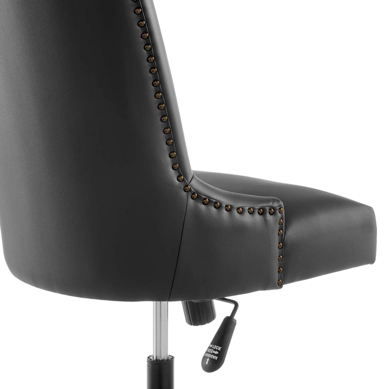 Empower Channel Tufted Vegan Leather Office Chair By HouseBean