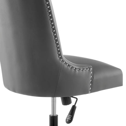 Empower Channel Tufted Vegan Leather Office Chair By HouseBean