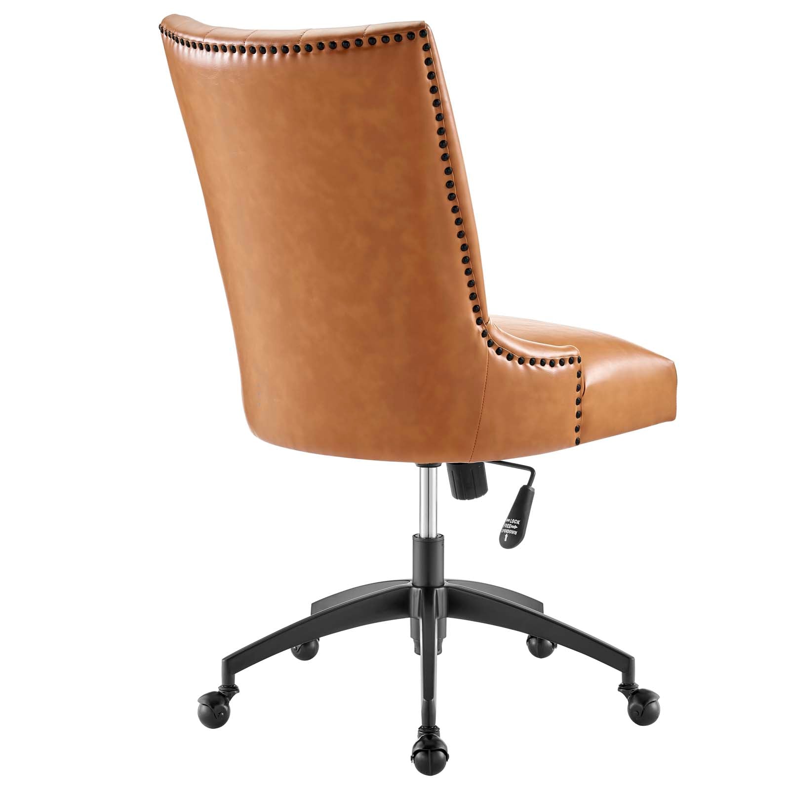 Empower Channel Tufted Vegan Leather Office Chair By HouseBean